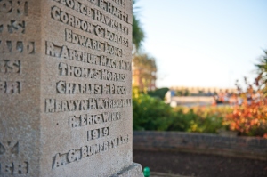 AG Bumfrey Lee name on Sheringham War Memorial